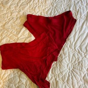 2 like new red/“cerise” CUUP undies size 3 (medium)